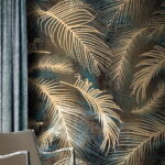 Papel de parede Padrão de folhas de palmeira