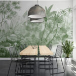 Papel de parede Paisagem de selva com vegetação luxuriante