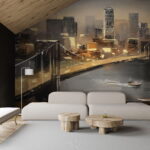 Papel de parede Ponte sobre uma cidade