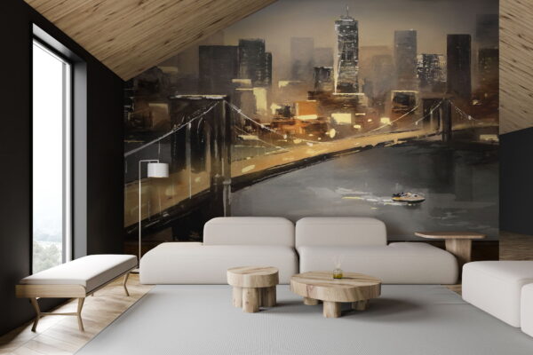 Ponte sobre uma cidade Papel de parede Ponte sobre uma cidade