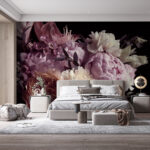 Papel de parede Flores delicadas em tons suaves