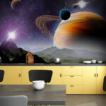 Papel de parede Planetas e estrelas no espaço