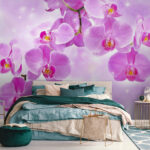 Papel de parede Orquídeas delicadas em tons suaves