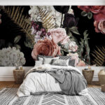 Papel de parede Padrão floral de flores