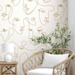 Papel de parede Círculo amarelo com um fundo branco