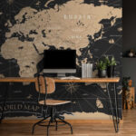 Papel de parede Mapa Vintage: Uma visão geral do mundo