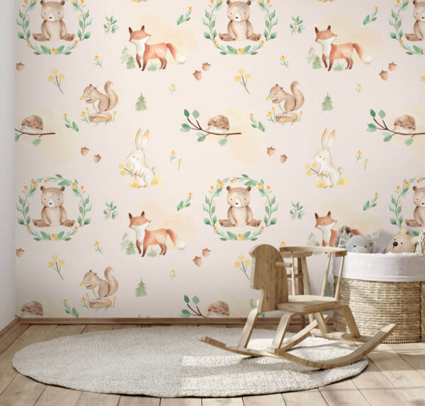 Padrão de animais e plantas Papel de parede Padrão de animais e plantas