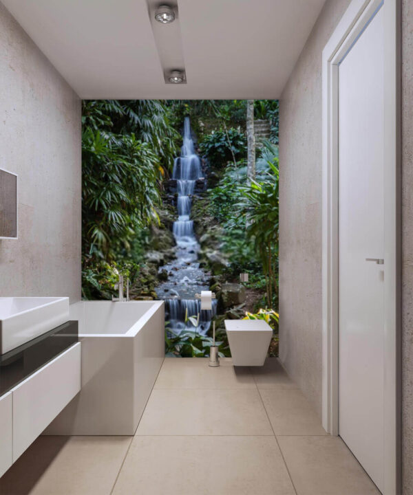 Queda de água numa selva Papel de parede Queda de água numa selva