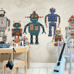 Papel de parede Desenho animado de um robot