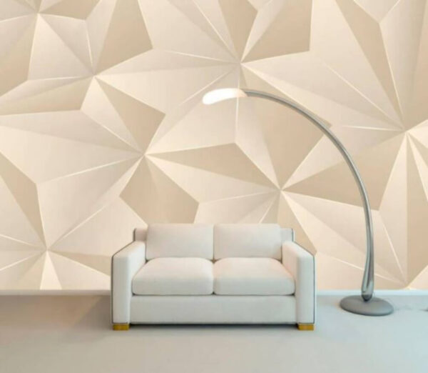 Padrão geométrico com facetas texturadas Papel de parede Padrão geométrico com facetas texturadas