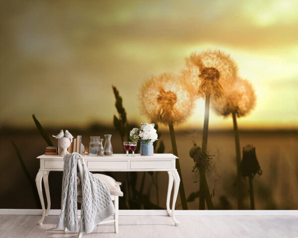 Dandelions dançando na brisa suave Papel de parede Dandelions dançando na brisa suave