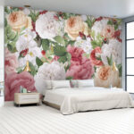 Papel de parede Flores vibrantes em cores harmoniosas