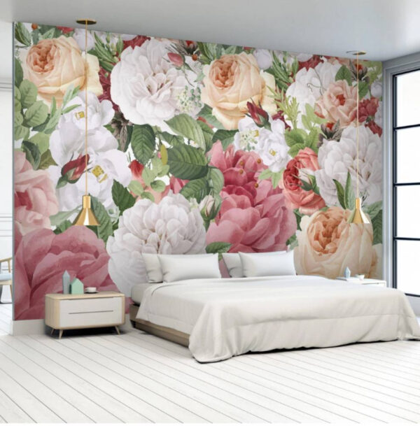 Flores vibrantes em cores harmoniosas Papel de parede Flores vibrantes em cores harmoniosas