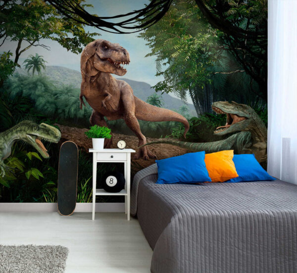 Dinossauro na selva Papel de parede Dinossauro na selva