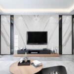 Papel de parede Design elegante em mármore com linhas subtis