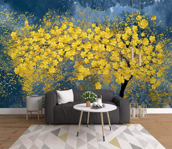 Árvore com folhas amarelas Papel de parede Árvore com folhas amarelas