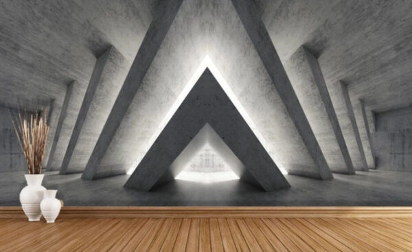 Sala com uma estrutura triangular Papel de parede Sala com uma estrutura triangular