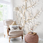 Papel de parede Arte de parede floral elegante em flor