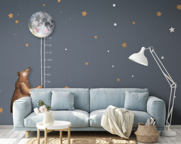 Lua com um rosto desenhado Papel de parede Lua com um rosto desenhado