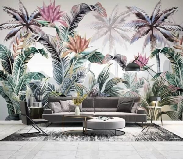 Paraíso tropical com uma folhagem luxuriante Papel de parede Paraíso tropical com uma folhagem luxuriante