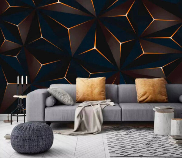 Papel de parede Triângulos pretos e cor de laranja (REF: u28626) Papel de parede Papel de parede Triângulos pretos e cor de laranja (REF: u28626)