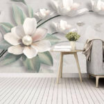 Papel de parede Flores delicadas com tonalidades suaves.