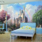 Papel de parede Castelo com um arco-íris no céu