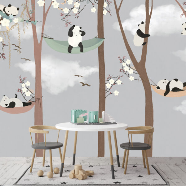 Desenho animado de um panda Papel de parede Desenho animado de um panda