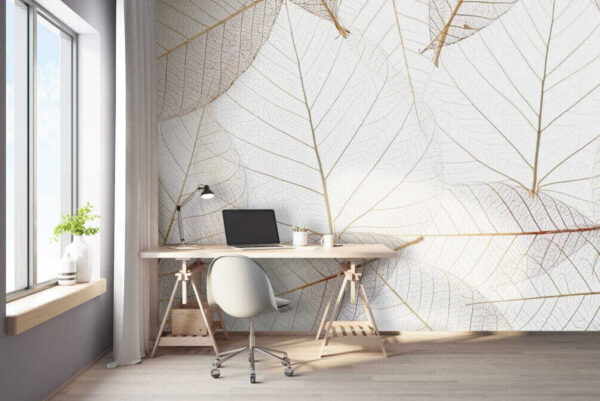 Veias delicadas das folhas à vista Papel de parede Veias delicadas das folhas à vista