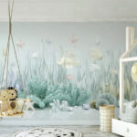 Papel de parede Vida marinha com peixes e plantas