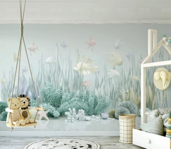Papel de parede Vida marinha com peixes e plantas (REF: u21818) Papel de parede Papel de parede Vida marinha com peixes e plantas (REF: u21818)