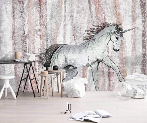Desenho de um cavalo Papel de parede Desenho de um cavalo
