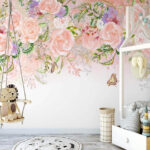 Papel de parede Flores delicadas em tons suaves