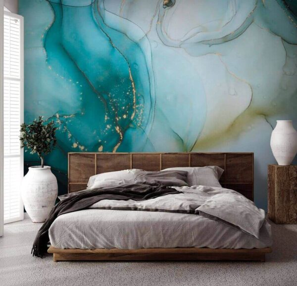 Cores fluidas em harmonia serena Papel de parede Cores fluidas em harmonia serena