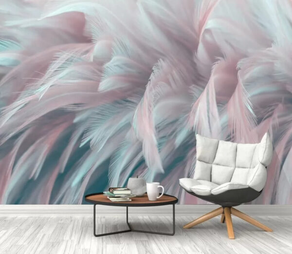 Papel de parede Delicadas penas pastel em movimento (REF: u45689) Papel de parede Papel de parede Delicadas penas pastel em movimento (REF: u45689)