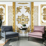 Papel de parede Elegância opulenta em decorações ornamentadas