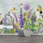Papel de parede Borboleta amarela com manchas pretas