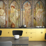Papel de parede Grupo de mulheres em estilo Arte Nova