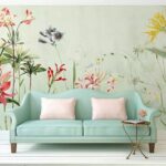 Papel de parede Sinfonia floral elegante em flor