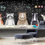 Papel de parede Mesa com animais