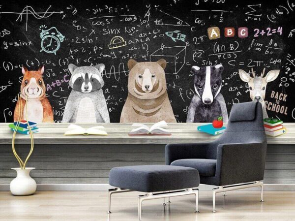 Mesa com animais Papel de parede Mesa com animais