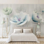 Papel de parede Flores delicadas em tons suaves