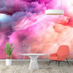 Papel de parede Nuvem de fumo colorida