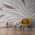 Papel de parede Padrão floral abstrato com elegância.