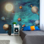 Papel de parede O planeta azul no espaço