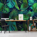 Papel de parede Folhagem vibrante da selva em harmonia