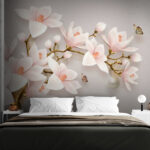Papel de parede Flores delicadas em tons suaves.