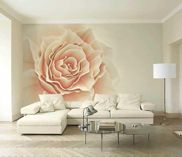 Pétalas delicadas formam uma rosa deslumbrante Papel de parede Pétalas delicadas formam uma rosa deslumbrante