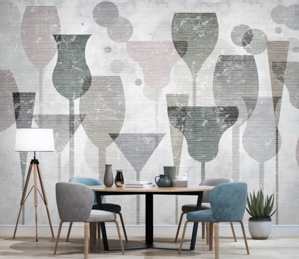 Arte abstrata elegante com padrão de vidro Papel de parede Arte abstrata elegante com padrão de vidro