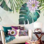 Papel de parede Beleza floral em cores vibrantes